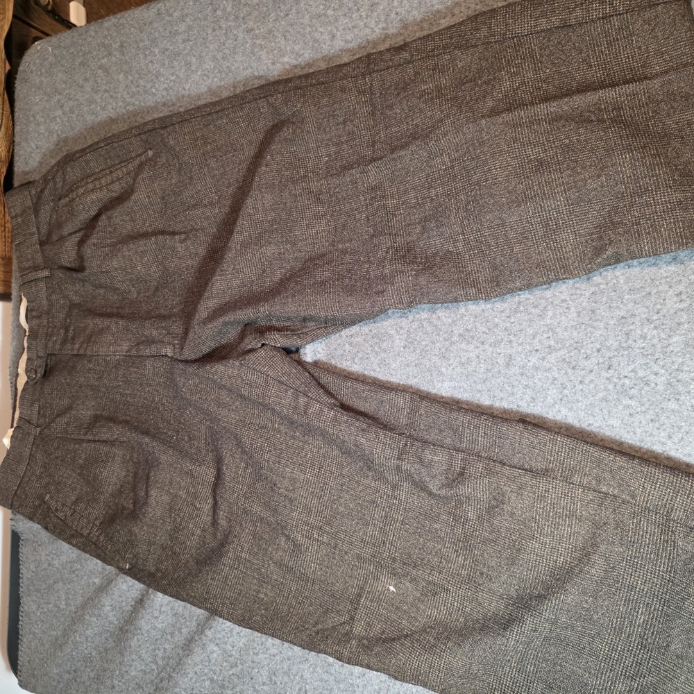 Pure Wool Trousers Made In Italy 34x29 F2